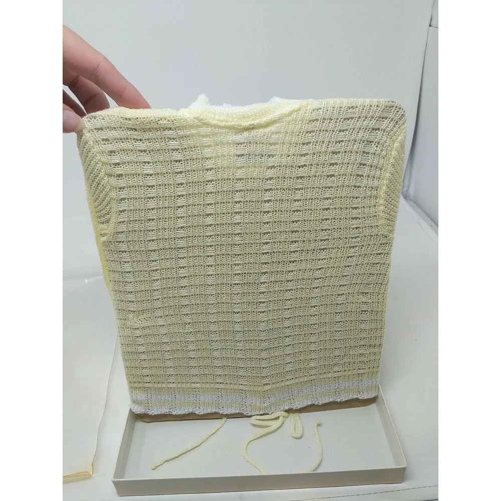 Cradle Knit Infant Baby Sweater Hat Bootie Set‎ Yellow VTG 1970s 70s 80s 1980s